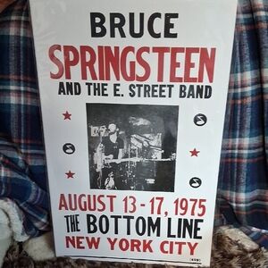 Bruce Springsteen Concert Poster - Black, Red, White